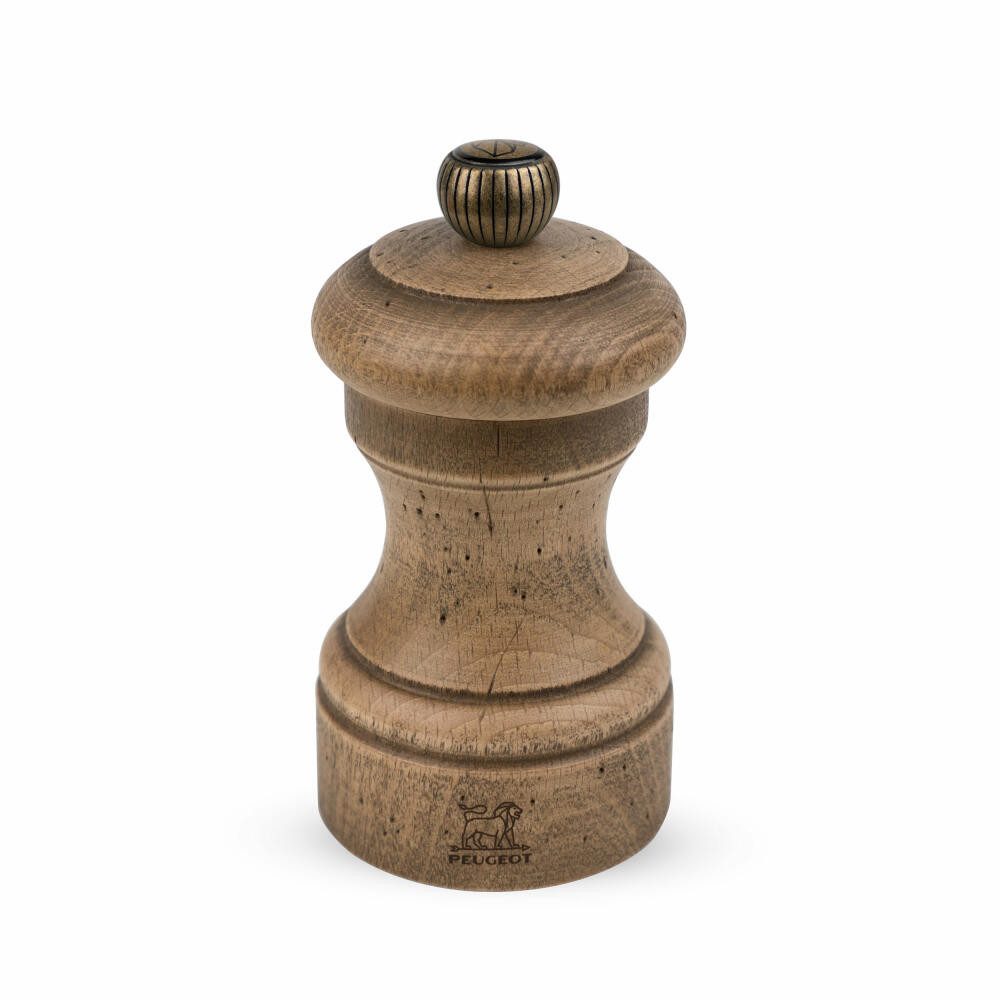 PEUGEOT Pfeffermühle BISTRO ANTIQUAIRE 10cm Buchenholz Stahlmahlwerk Manuell Manuell