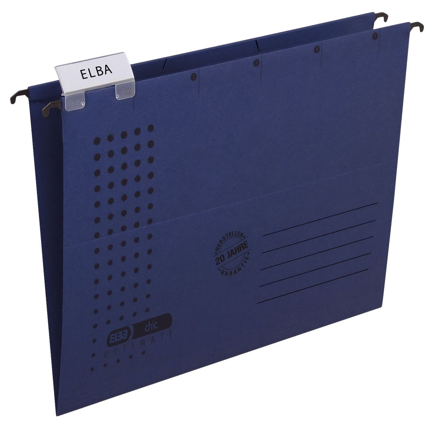ELBA Schreibmappe Elba 100552086 Hängemappe chic - Karton (RC), 230 g/qm, A4, dunkelblau