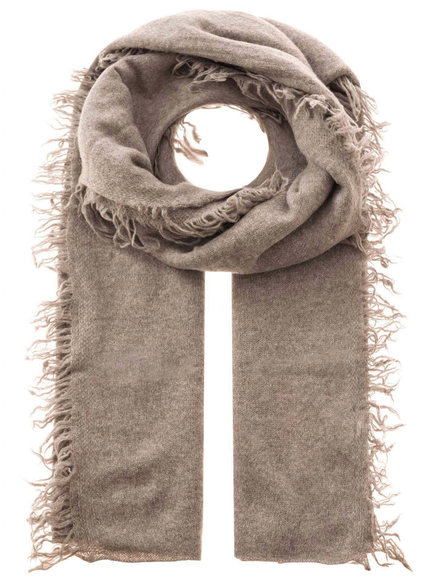 Zwillingsherz Kaschmirschal XXL Fransenschal aus 100% Cashmere