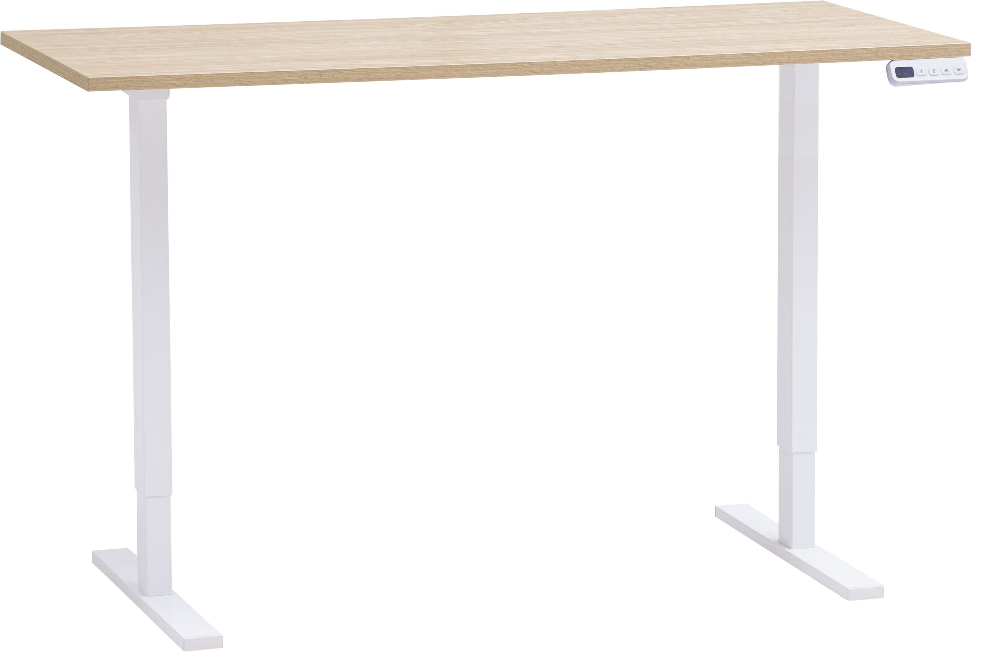 Schildmeyer Schreibtisch AREZZO, wahlweise elektr., zeitloses Design, MADE IN GERMANY (1-St), Auswählbare Scheibtische, wahlweise elktr., Made in Germany