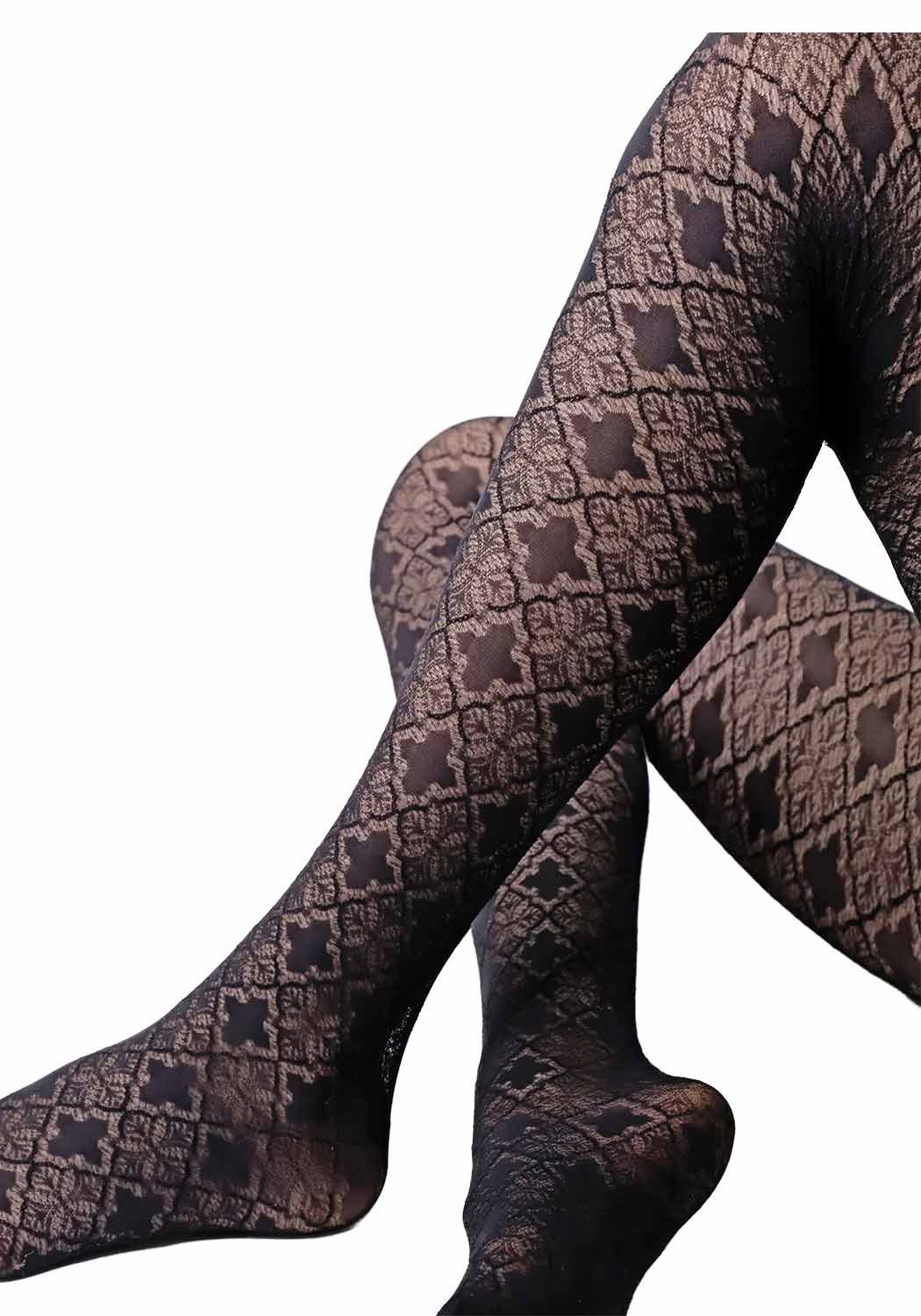 Oroblú Feinstrumpfhose JACQUARD LACE 40 DEN 40 DEN (Packung 1 St. 1er-Pack) elegant