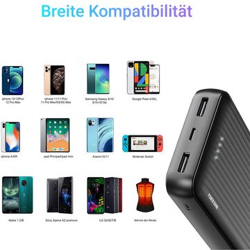 JOEAIS Powerbank 10000mAh Externe Handyakkus Batterie USB Type C Externe Akku Powerbank, Tragbares Ladegerät Kompatibel