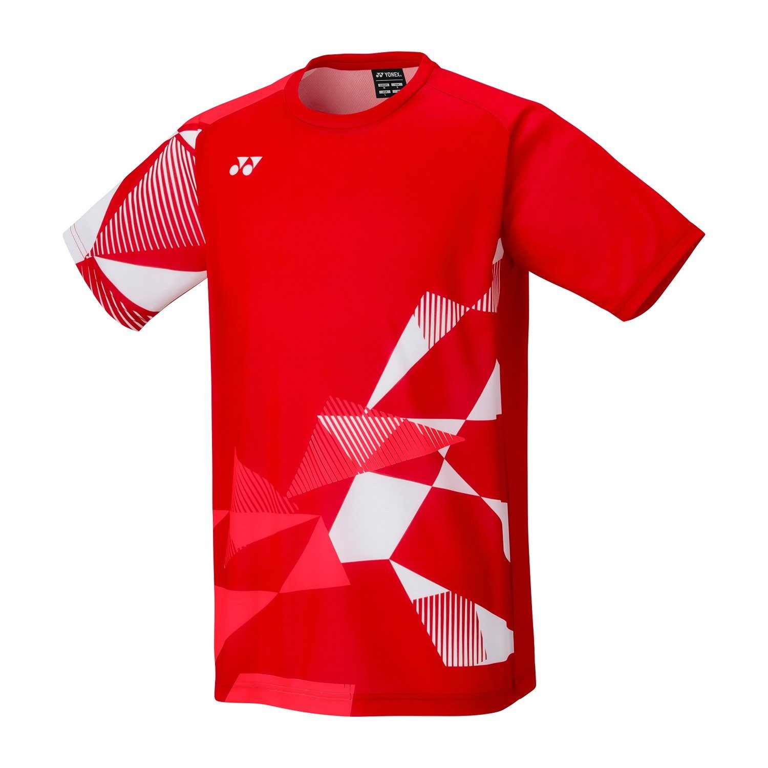 Yonex T-Shirt Practice Graphic 16744 (100% Polyester) 2025 rot Herren