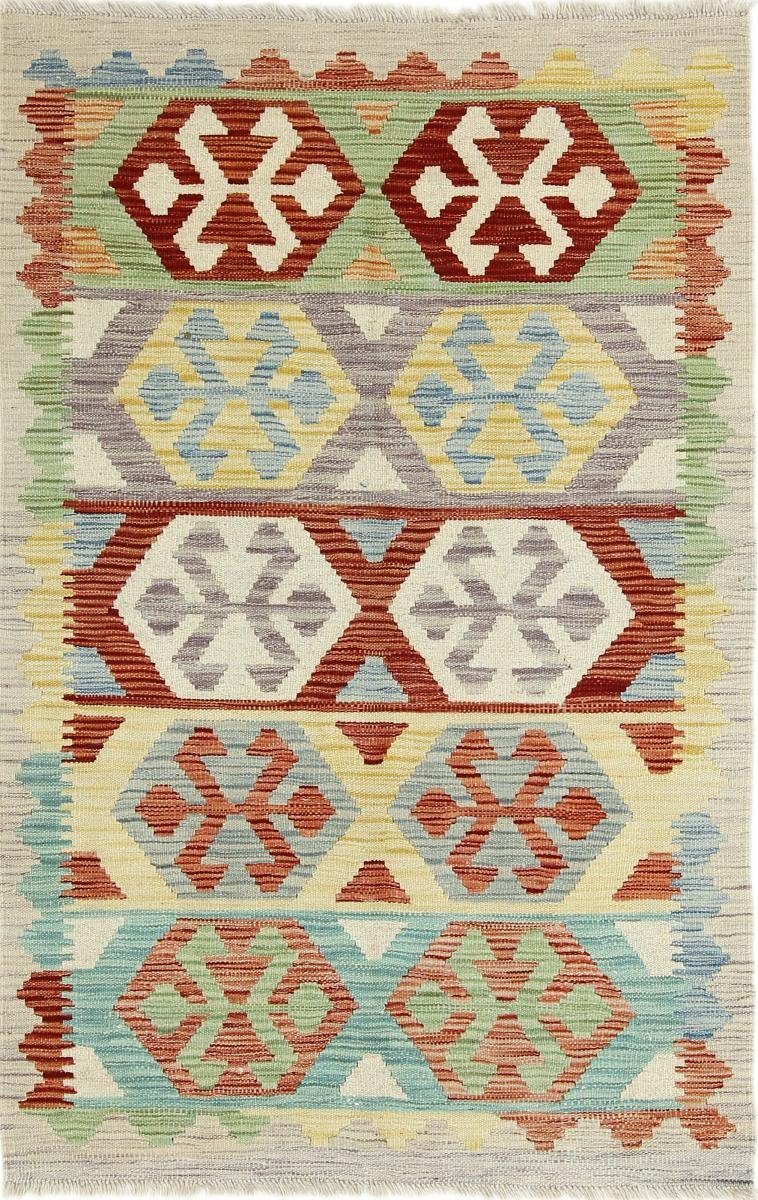 Orientteppich Kelim Afghan 97x147 Handgewebter Orientteppich, Nain Trading, rechteckig, Höhe: 3 mm