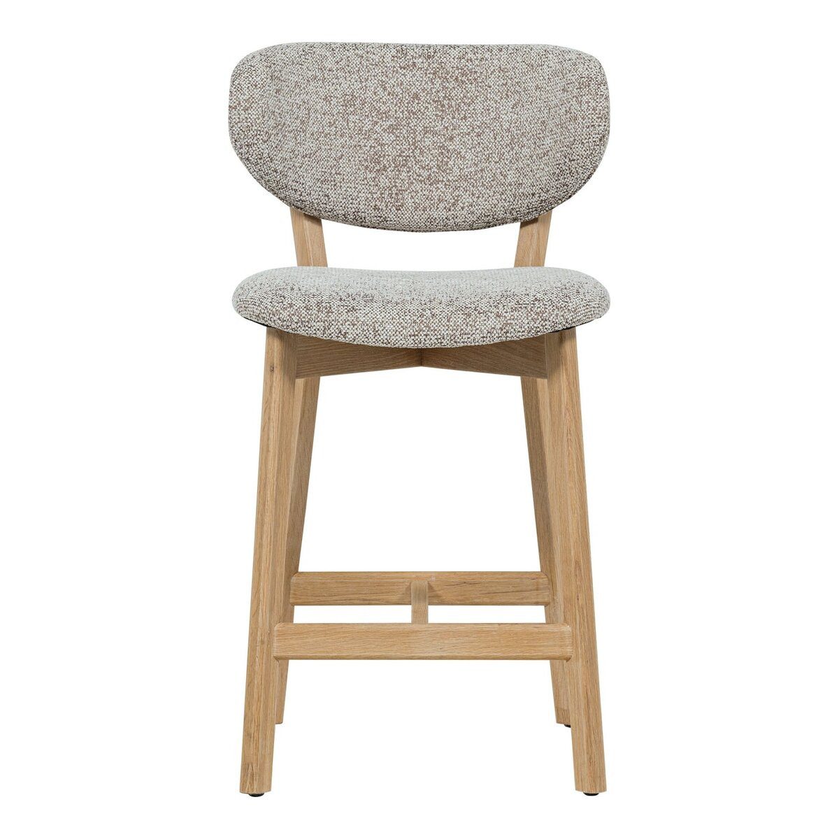 WOOOD Barhocker, Zeitloses Design, weiche Sitzfläche, stabile Rückenlehne