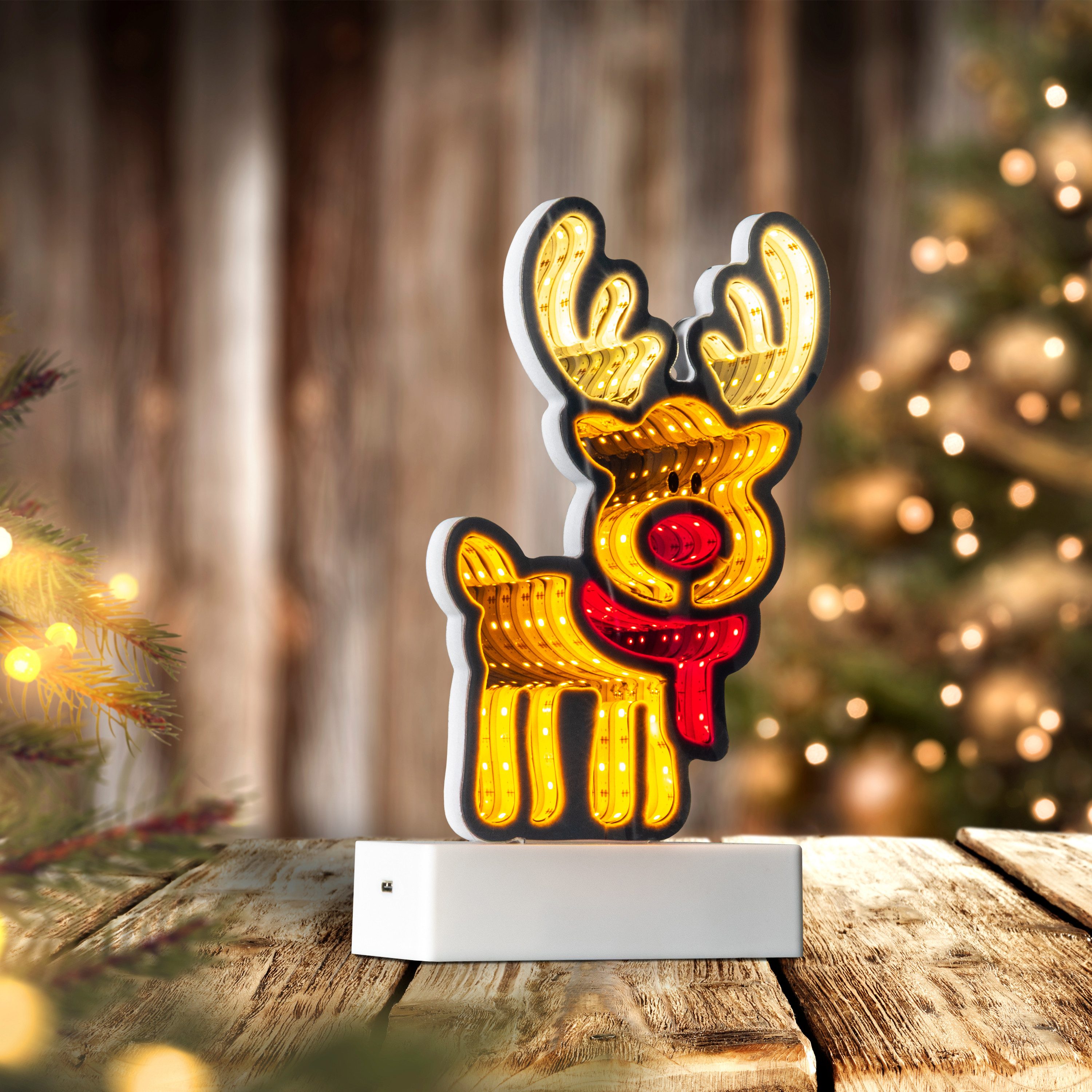 my home LED Dekofigur Evaya, LED fest integriert, Warmweiß, Infinity Effekt günstig online kaufen