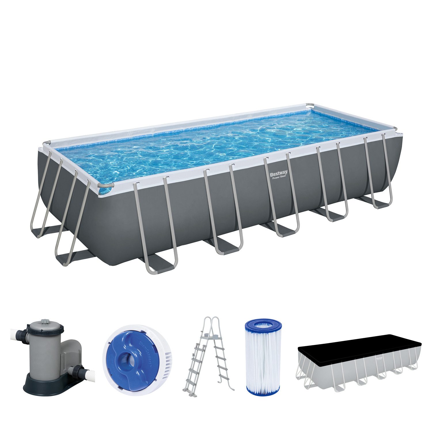 Framepool Power Steel™ Frame Pool Komplett-Set mit Filterpumpe 640 x 274 x 132
