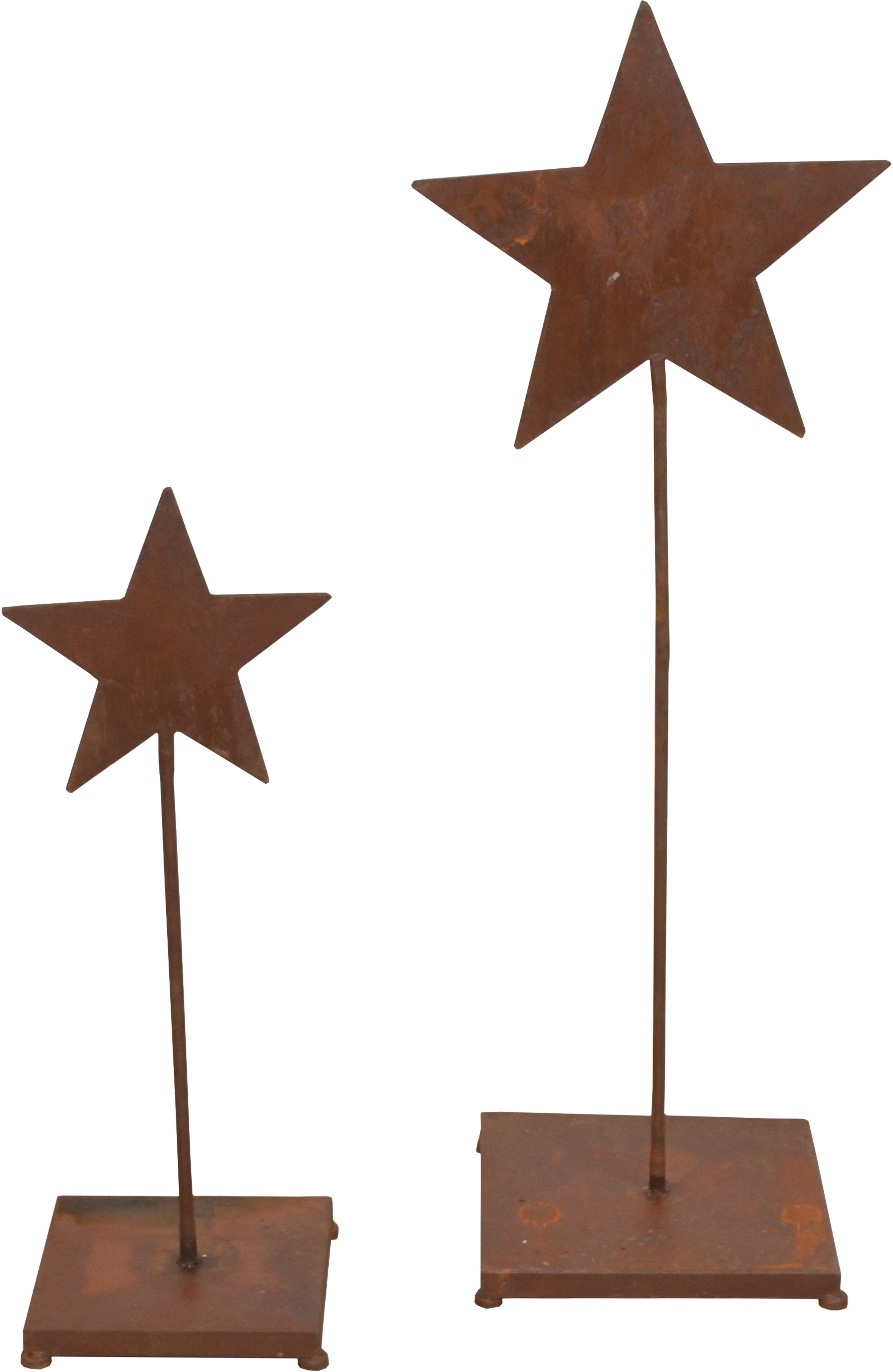 HOFMANN LIVING AND MORE Dekostern Weihnachtsstern, Weihnachtsdeko außen u. innen, aus Metall, mit rostiger Oberfläche