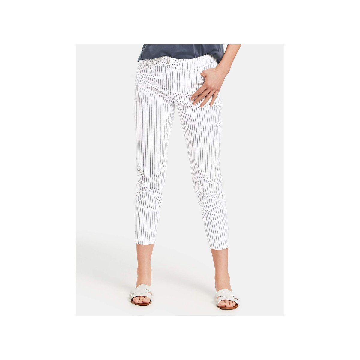 GERRY WEBER 5-Pocket-Jeans (1-tlg) weiß regular