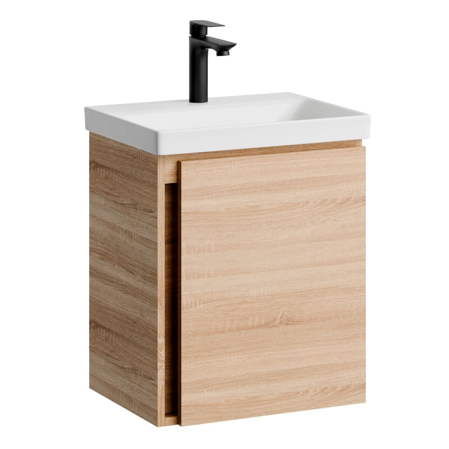Planetmöbel Waschtisch Unterschrank mit Waschbecken 50 cm Sonoma Eiche günstig online kaufen