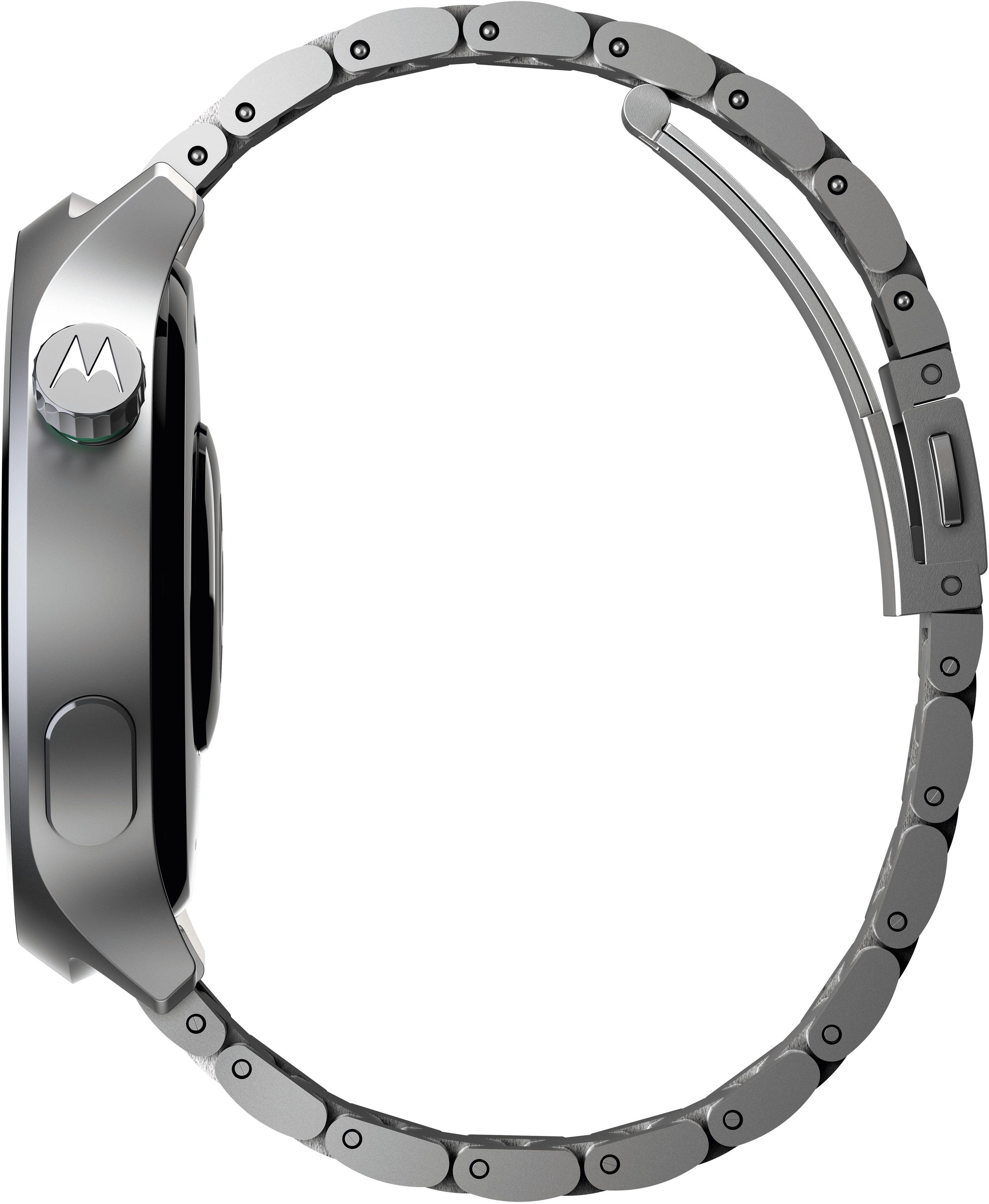 Motorola moto watch Smartwatch (3,6 Zoll, RTOS) silberfarben
