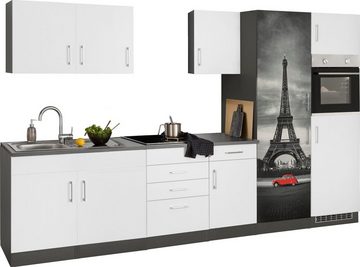 HELD MÖBEL Küchenzeile Paris, ohne E-Geräte, Breite 330 cm