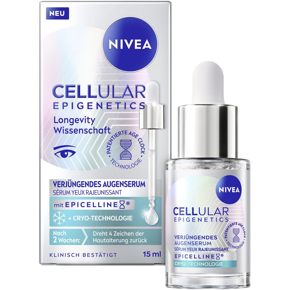 Nivea Augenserum NIVEA CELLULAR Epigenetics Verjüngendes Augenserum, für alle Hauttypen, mit Hyaluronsäure, morgens und abends anwendbar