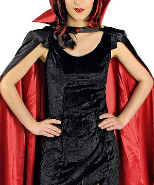 Karneval-Klamotten Vampir-Kostüm Damen Vampir Wendeumhang Cape mit Stehkragen, Dracula Frauenkostüm Halloween