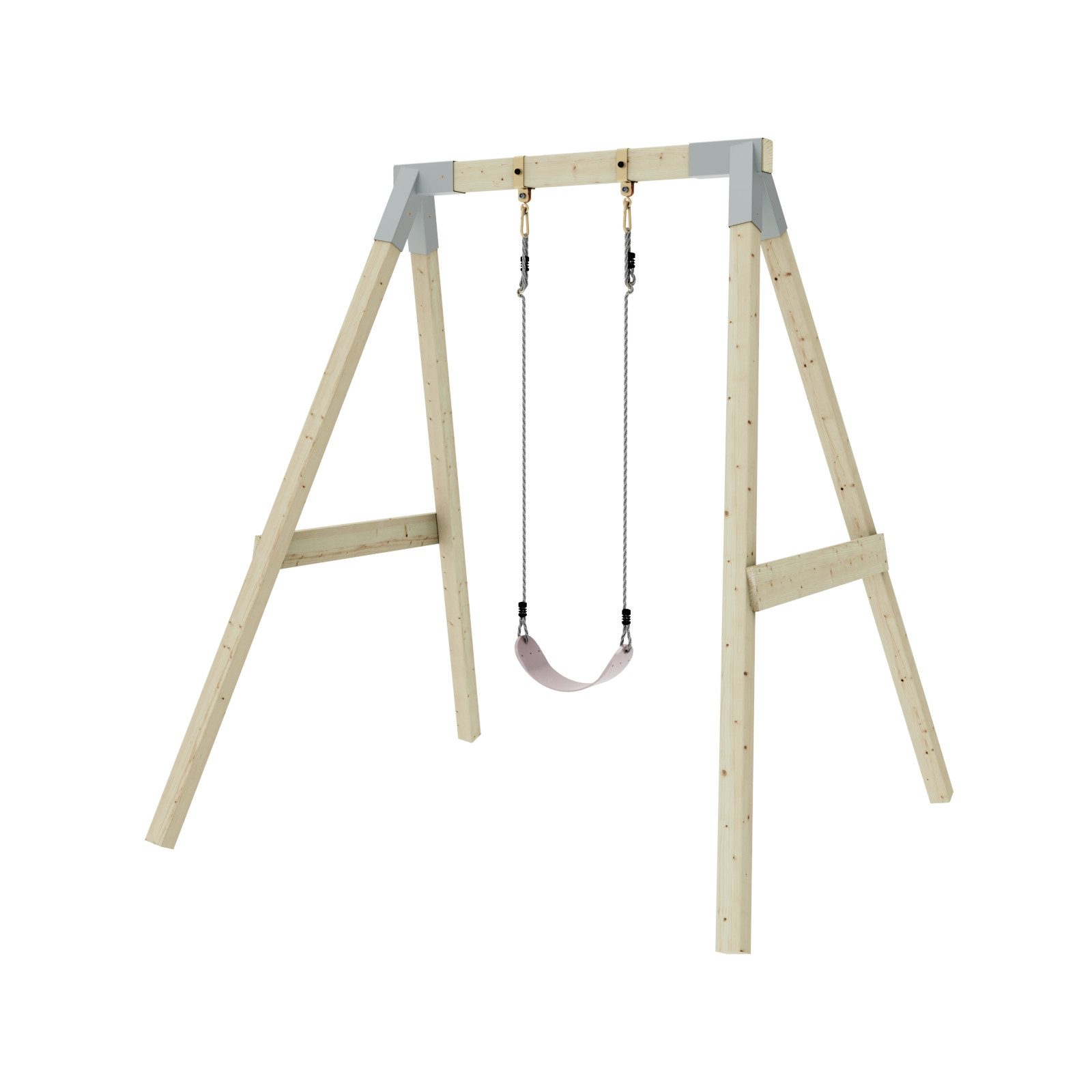 OutdoorToys Schaukelkombination Schaukel Giraffe aus Holz in Altrosa, aus Holz in Altrosa