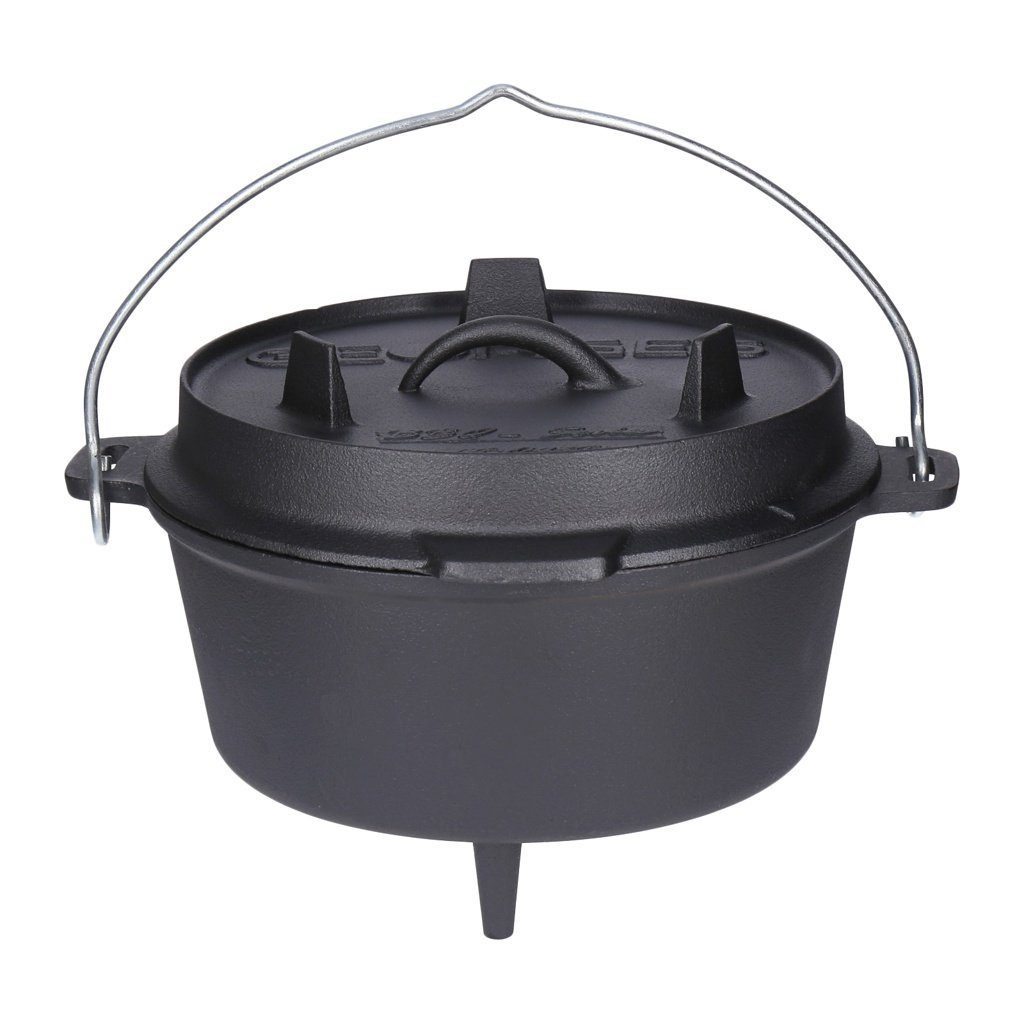 TP Schmortopf 9 teiliges Premium Dutch Oven Set in Holzkiste Dutch Oven, Grillplatte