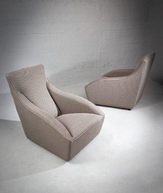 JVmoebel Sessel Stilvoll Gemütlicher Sessel Beige Textil Wohnzimmer (1-St., Sessel), Made in Europa