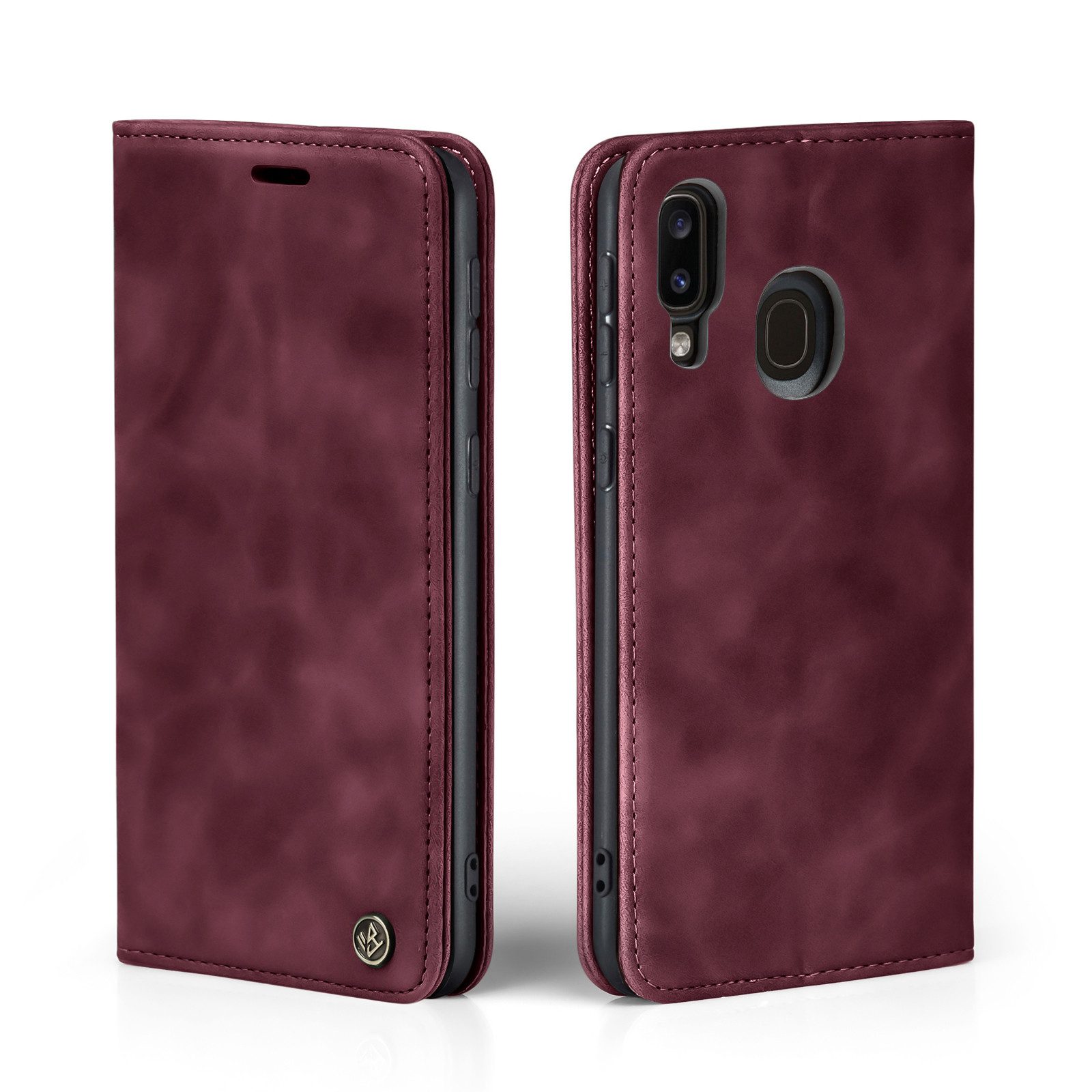 Tec-Expert Handyhülle Tasche Hülle für Samsung Galaxy A40 5.9 Zoll, 5.9, Cover Klapphülle Case mit Kartenfach Fliphülle aufstellbar
