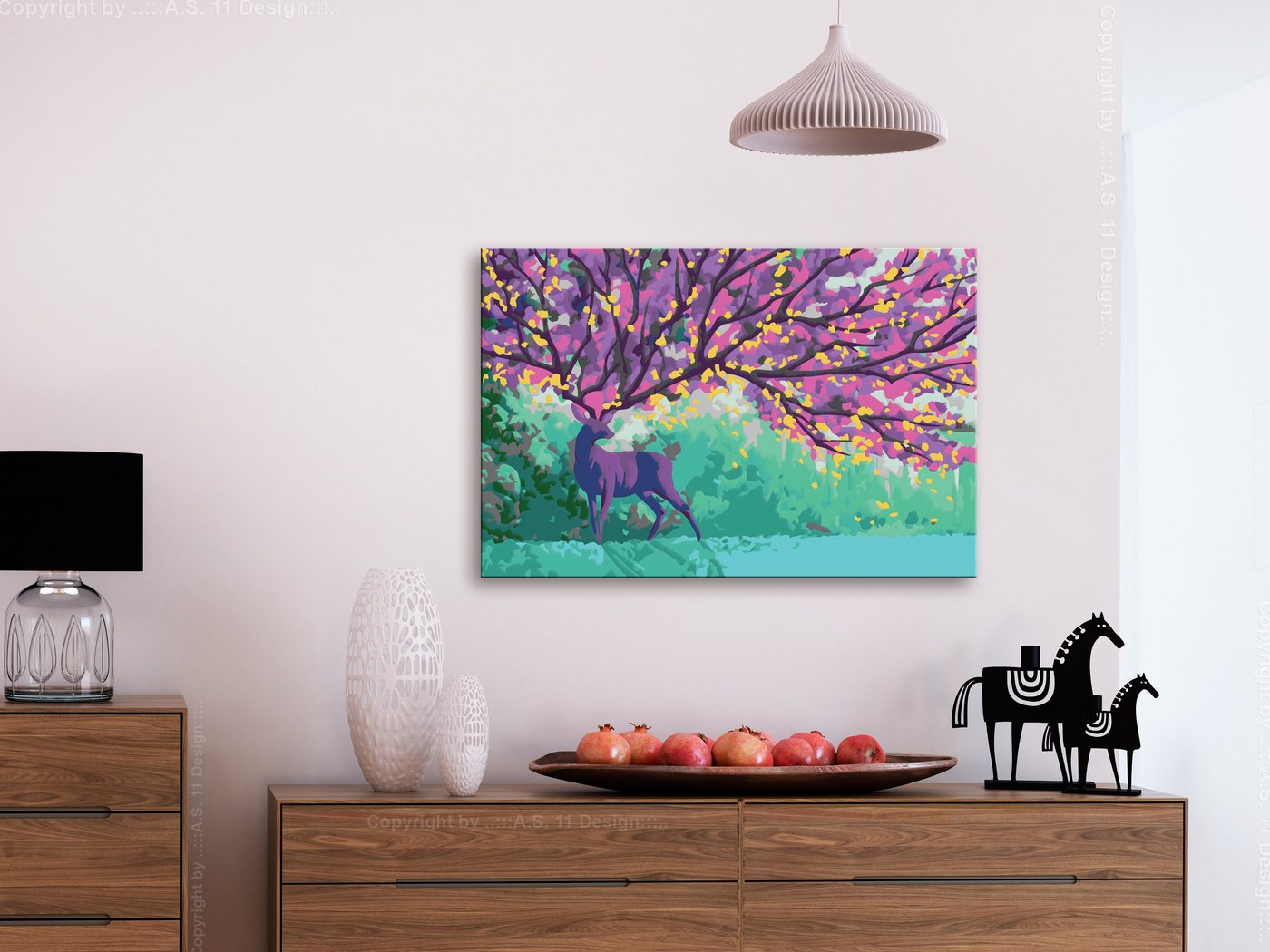 Thumbnail - Artgeist Malen nach Zahlen Purple Deer