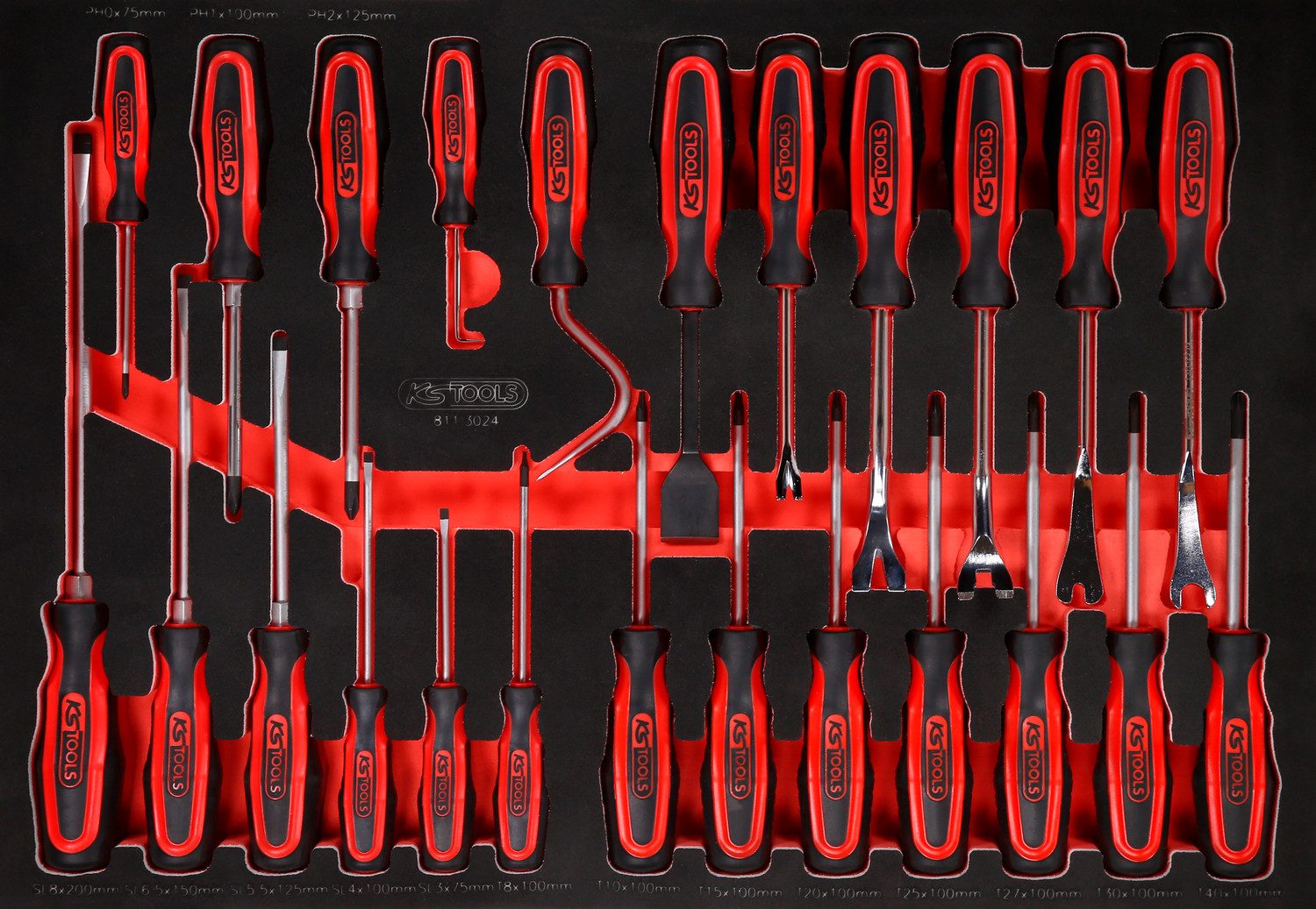 Brilliant Tools Schraubendreher Schraubendreher-Satz in Schaumstoffeinlage, 24-tlg (811.3024)