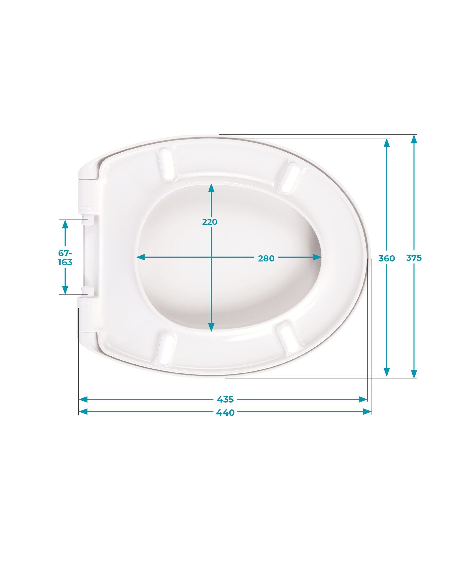 Calmwaters WC-Sitz Modern Soft, Weiß, Duroplast, Made in EU, Absenkautomatik, Abnehmbar, 26LP2805