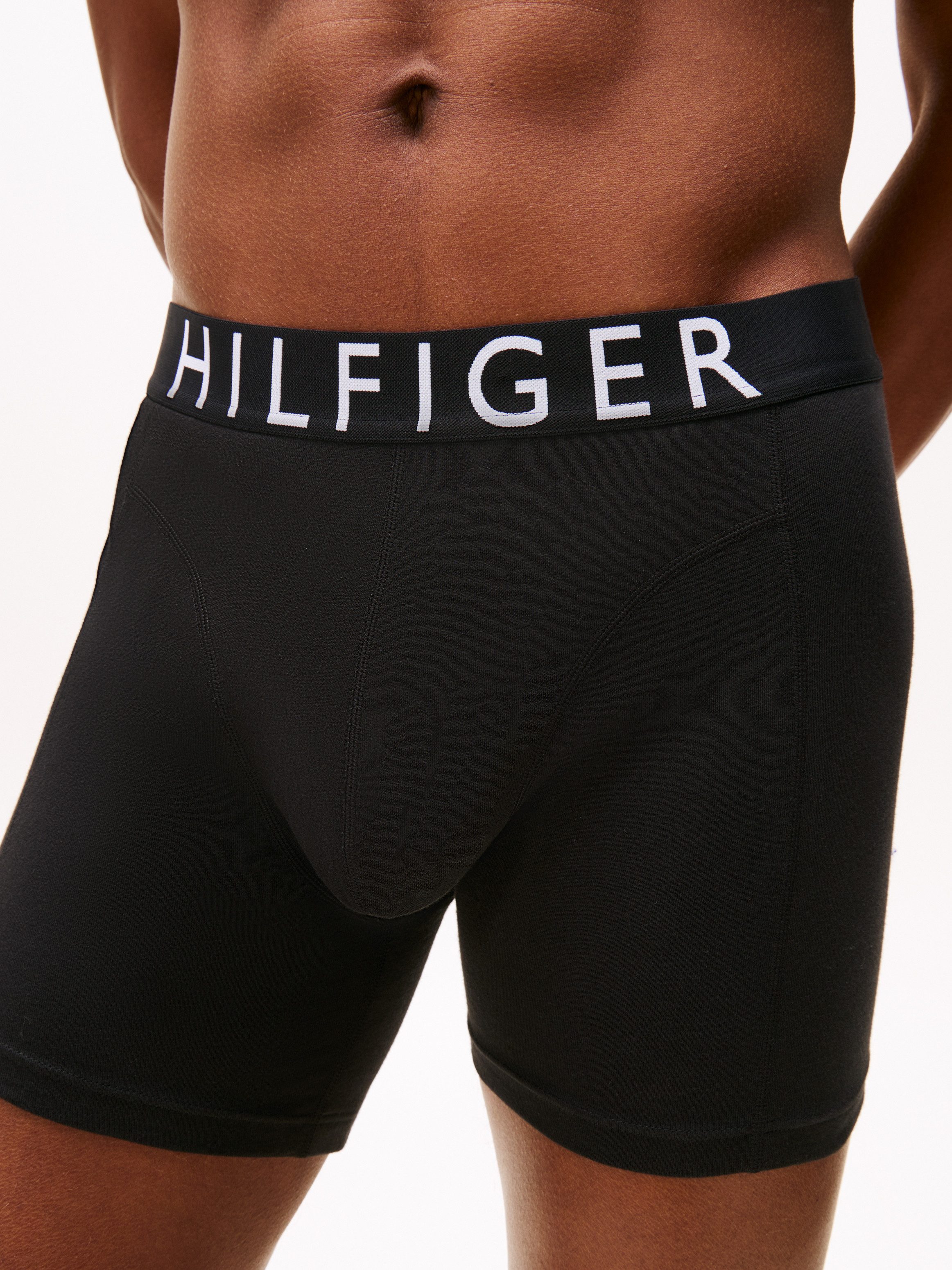 Boxershorts 3P BOXER BRIEF mit Kontrast-Logo-Taillenbund