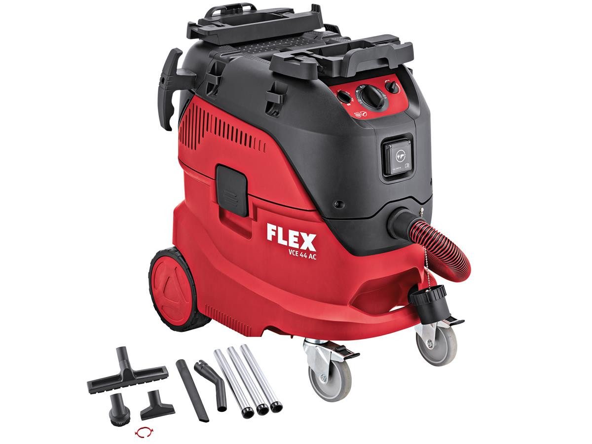Flex Industriesauger VCE 44 H AC Kit, 1200 W, beutellos, mit Beutel, automatische Filterabreinigung, elektronische Füllstandüberwachung