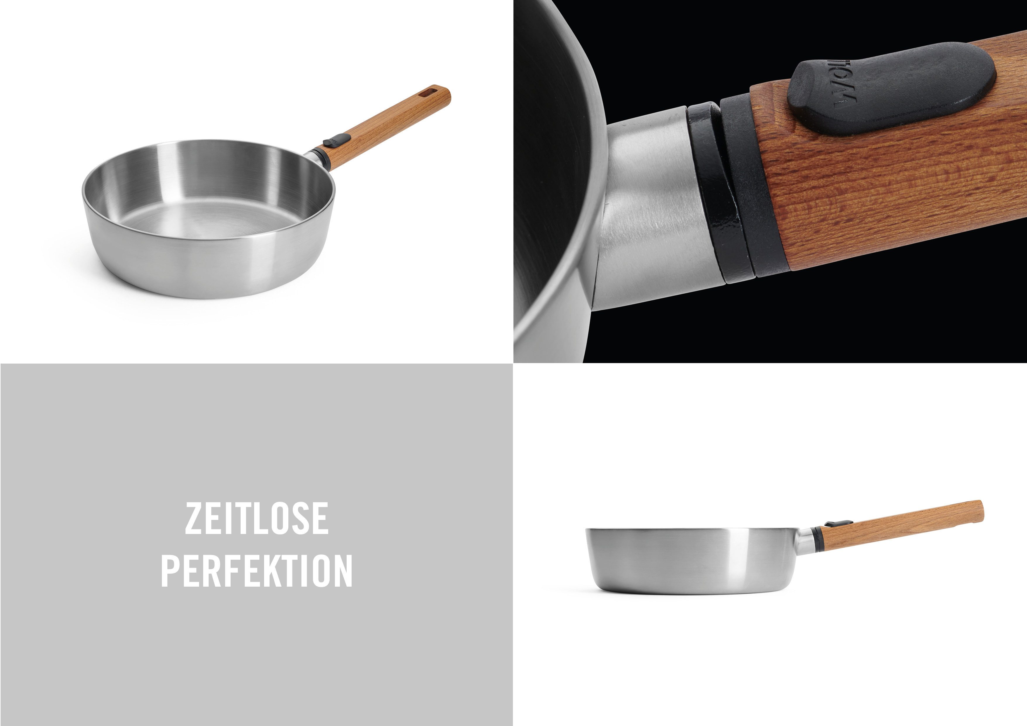 WOLL Schmorpfanne Logic Steel, Edelstahl 18/10 (1-tlg), 5-Schicht-Aufbau
