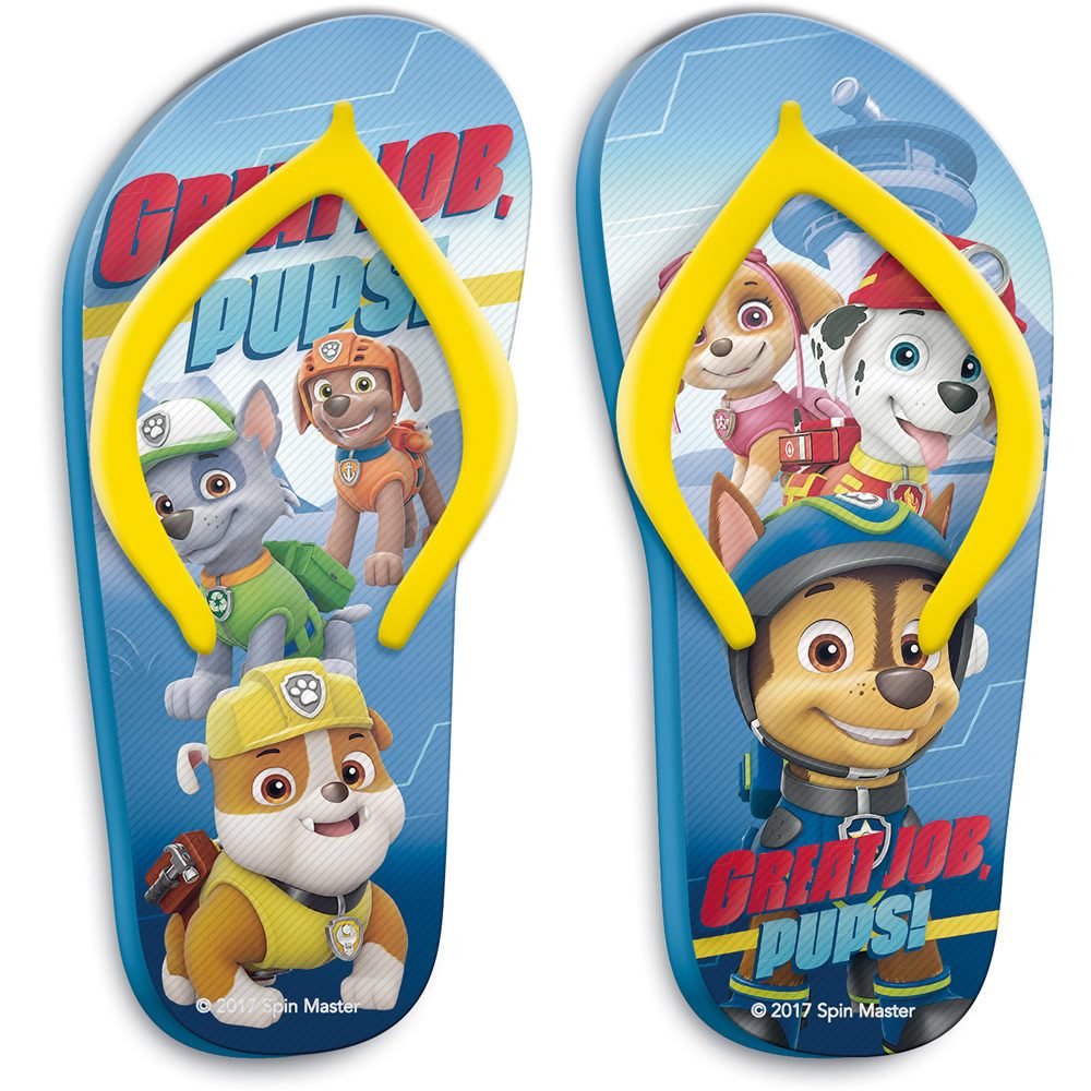 PAW PATROL Kinder Flip Flops Zehentrenner Badelatschen Blau Badesandale