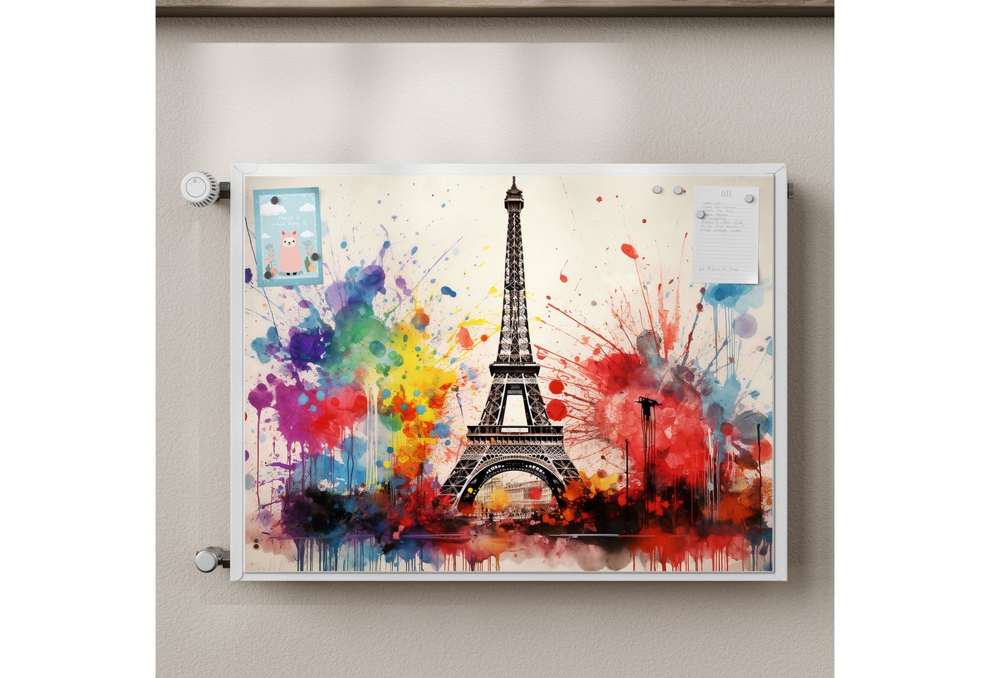 Thumbnail - DEQORI Magnetfolie 'Farben von Paris', beschreibbar Heizung Magnetmatte magnetisch Magnetfolie