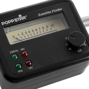 Poppstar SAT-Antenne (Satfinder (Sat Finder Messgerät, 19,5cm Verbindungskabel, Anleitung)