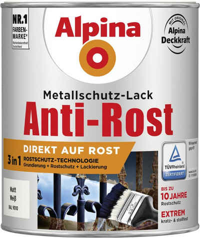 Alpina Metallschutzlack Alpina Metallschutz-Lack Anti-Rost 750 ml weiß