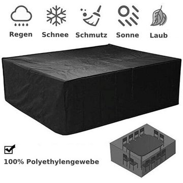Mucola Gartenmöbel-Schutzhülle Schutzhülle für Rattan Gartenmöbel 180x120x95 cm Abdeckplane (Stück, 1-St., Plane), mit Kordelverschluss
