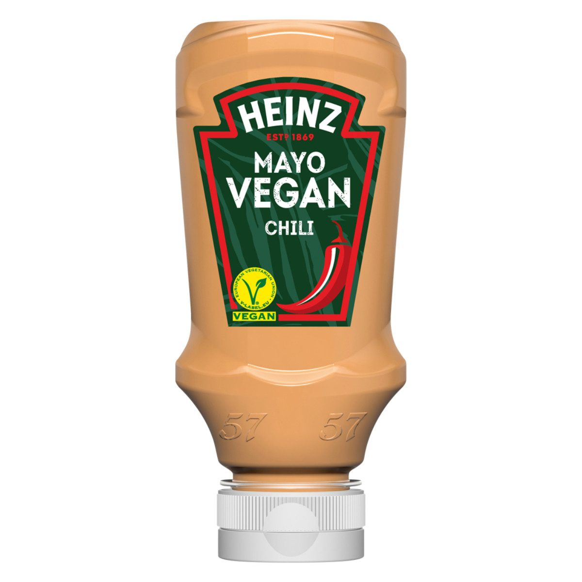 Heinz Saucen, Heinz Mayonnaise Chili würzige Schärfe cremig Textur Vegan 220ml