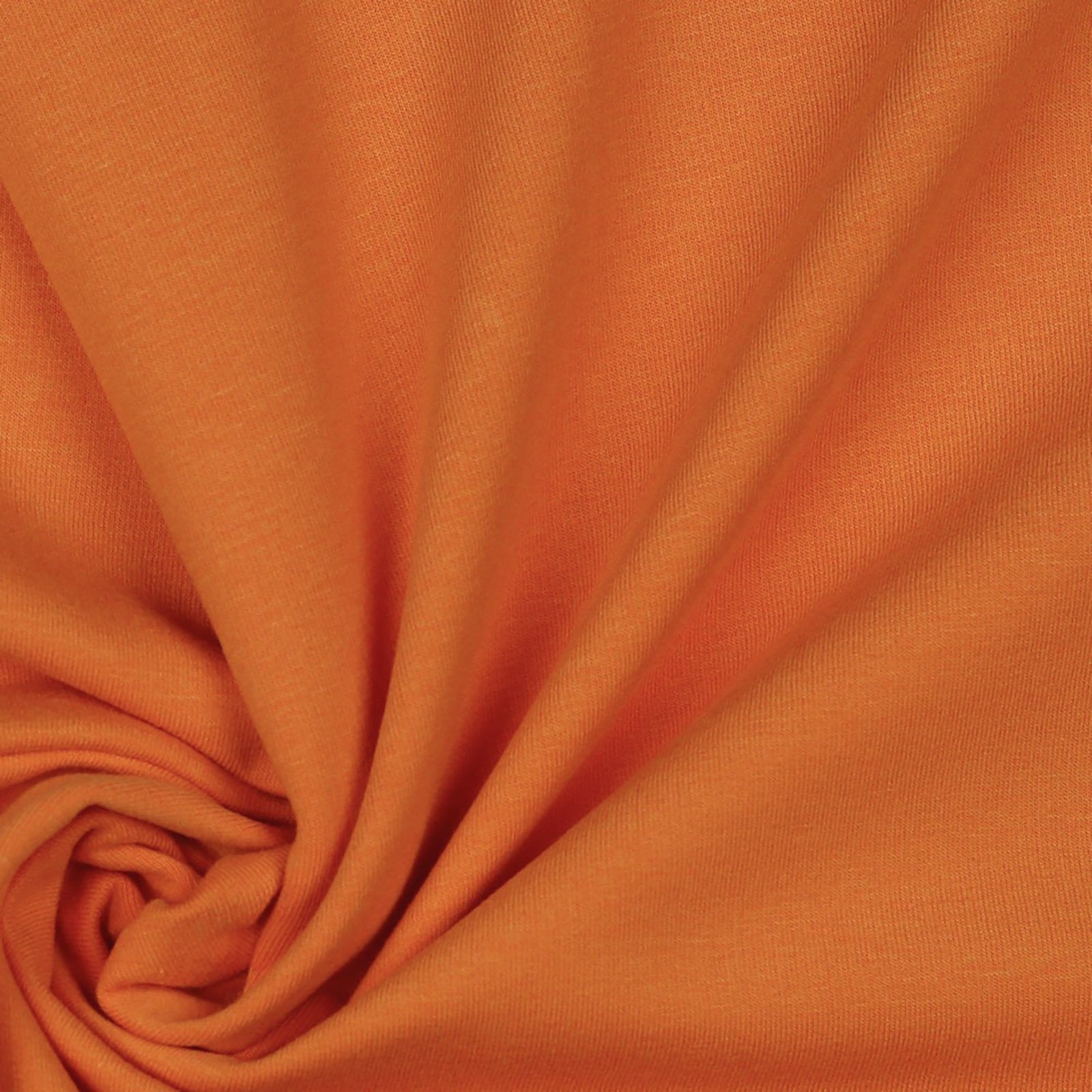 maDDma Stoff 0,5m French Terry Meterware Sommersweat Baumwolle, 024 - orange