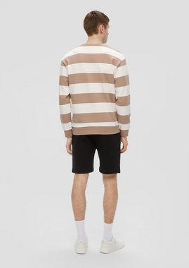 QS Sweatshirt Sweatshirt aus Baumwollmix Label-Patch