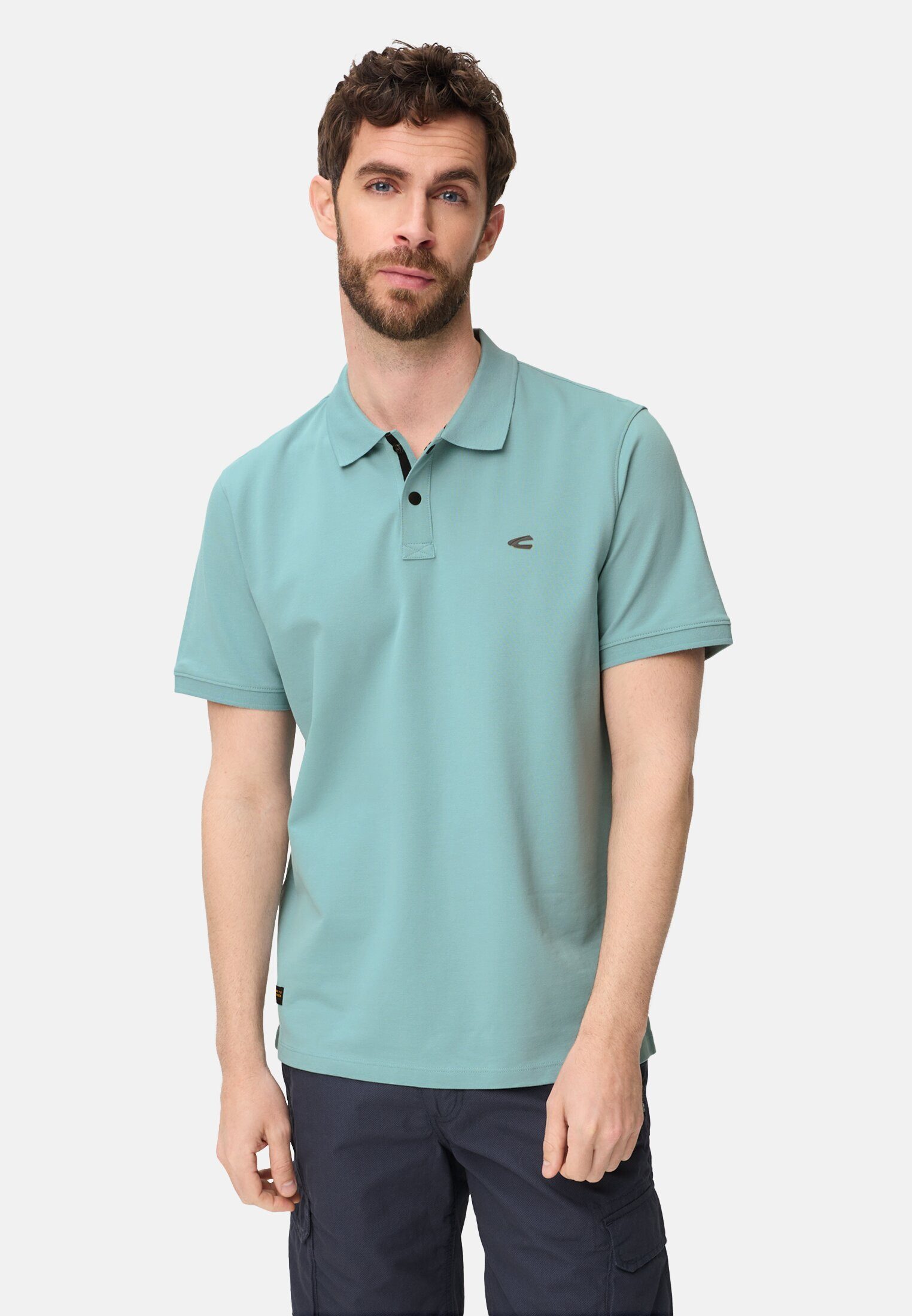 camel active Poloshirt Poloshirt mit Kontrastdetails Kurzarm Shirts_Poloshirt