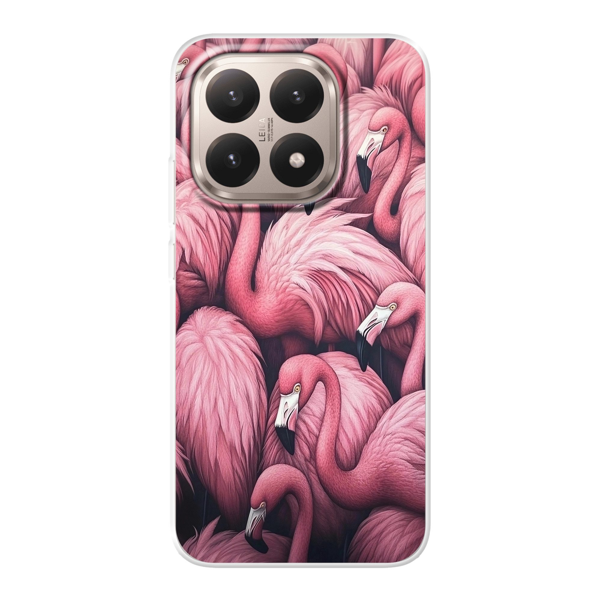 MuchoWow Handyhülle für Xiaomi 15T Flamingo - Rosa - Tiere, Phone Case, Silikon, Schutzhülle Dünn