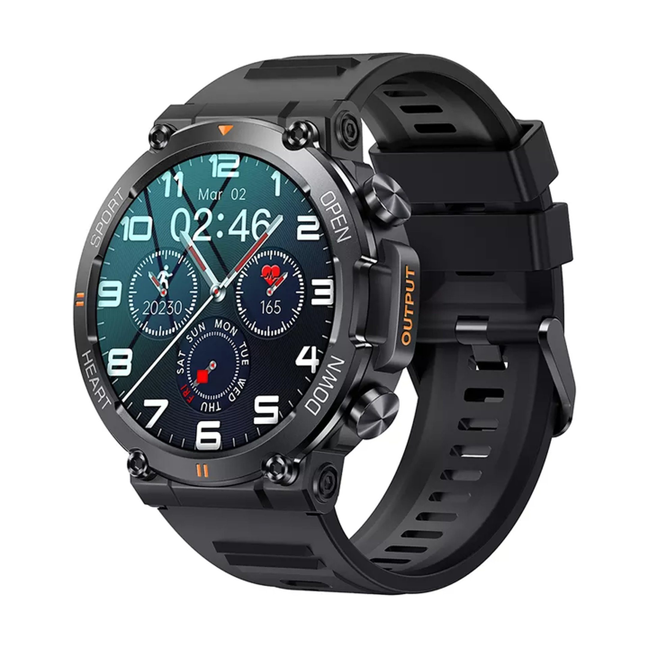 Manike HK56 Pro Smartwatch (4,3 cm/1,69%27%27 HD Voll Touchscreen Zoll) Spar - Set, mit wechselband aus weichem Silikon und Ladenkabel, Herzfrequenzmesser, Analyse von EKG-Daten, Blutdruckmessgerät
