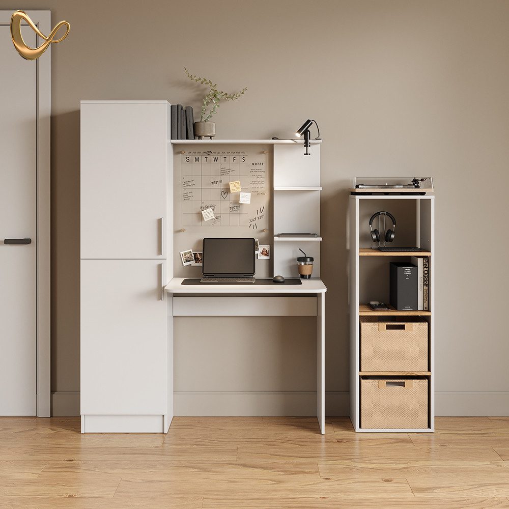 Livinity® Schreibtisch Rina, Weiß, 122.9 x günstig online kaufen