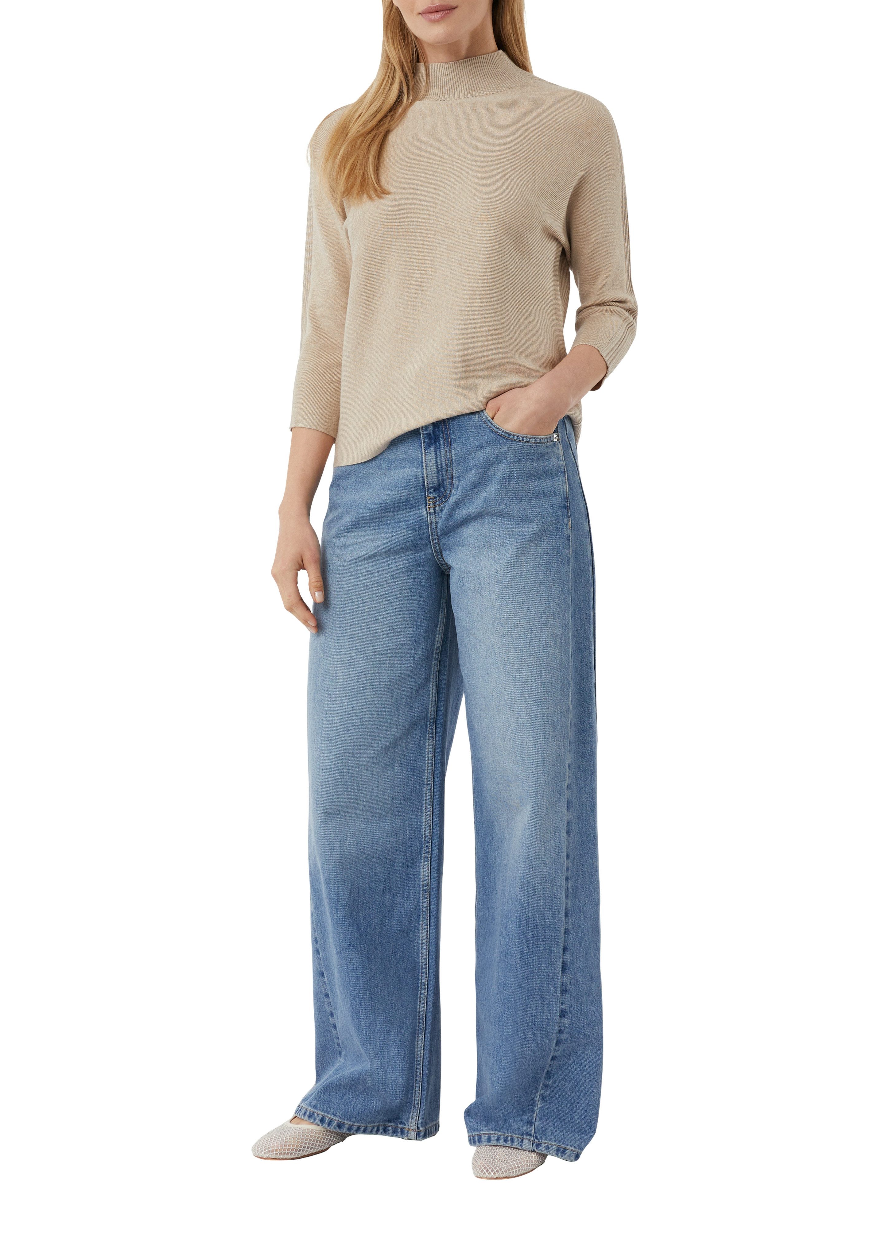 comma Strickpullover mit Fledermausärmeln günstig online kaufen