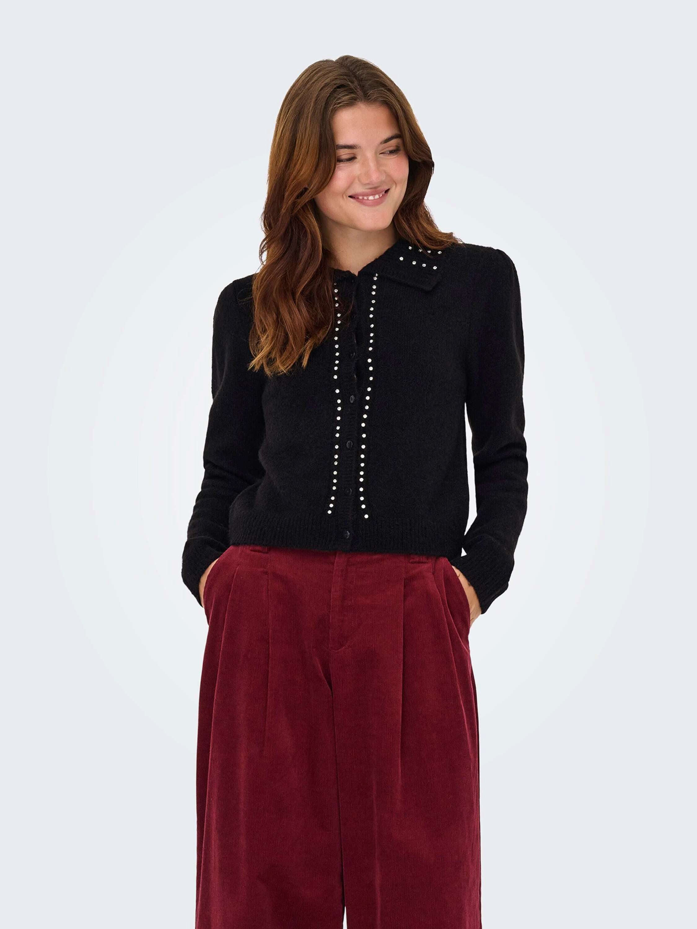 ONLY Strickjacke ONLMelody (1-tlg) Ziersteine