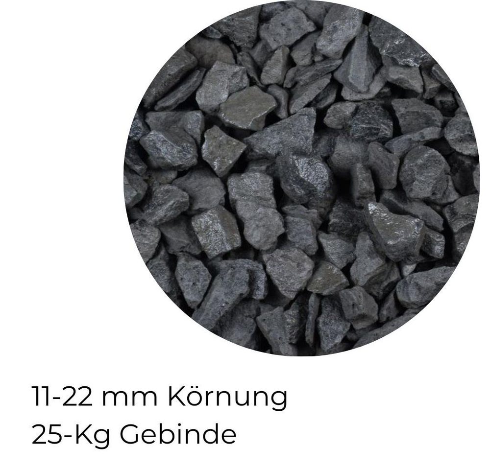 Thumbnail - GarPet Zierkies Zierkies 25 kg Ziersplitt Basalt Anthrazit Aquarium Garten Weg Kies