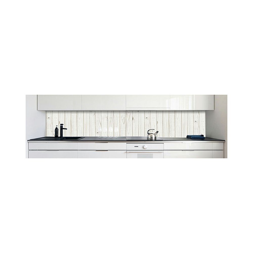 mm 0,4 Holzwand selbstklebend Küchenrückwand Küchenrückwand Hart-PVC DRUCK-EXPERT Premium Weiß