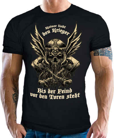 LOBO NEGRO® T-Shirt für Wikinger Nordmann Keltic Fans - keiner liebt den Krieger
