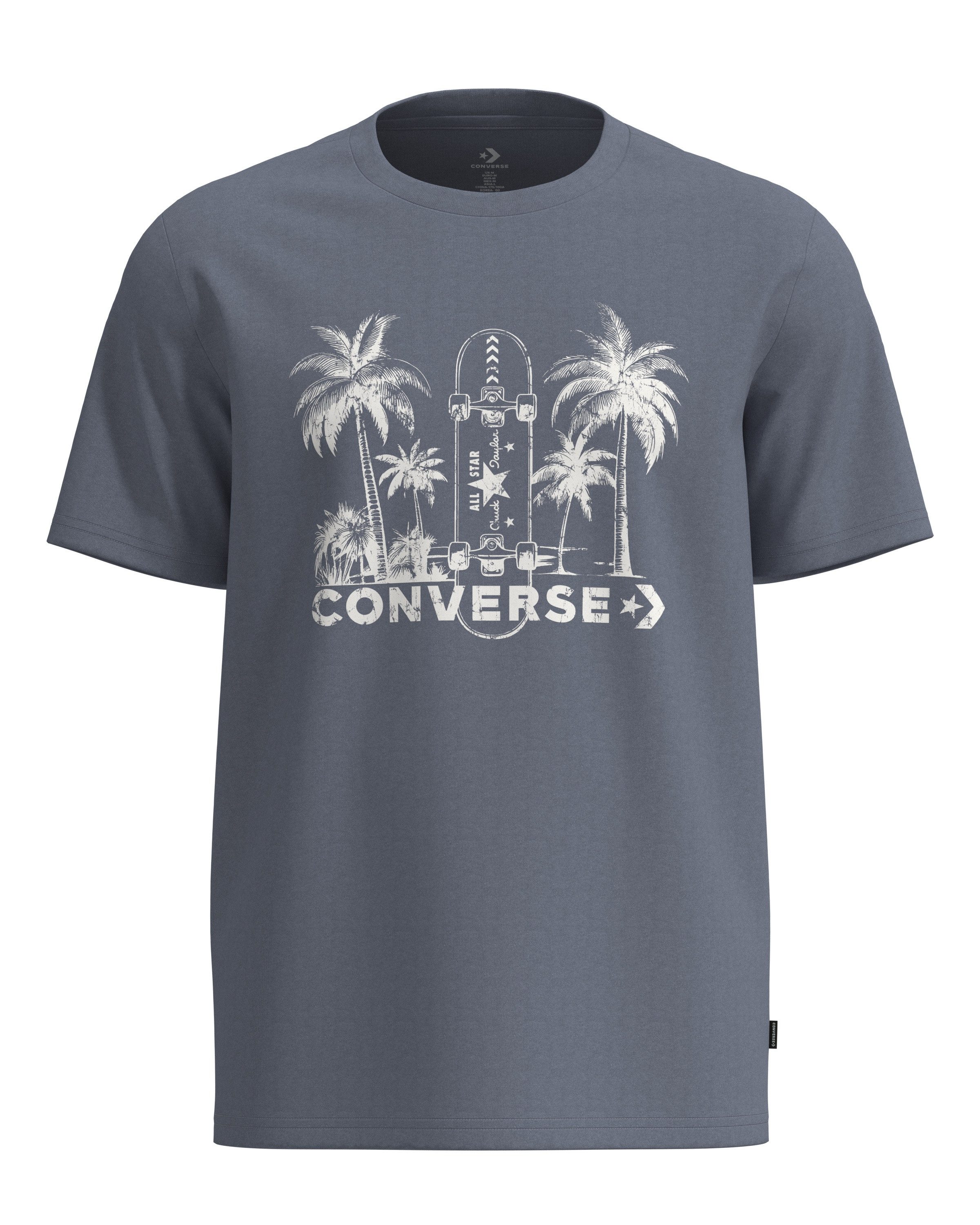 Converse T-Shirt Kurzarm, für Erwachsene, in den Größen S bis XXL, aus Baumwolle