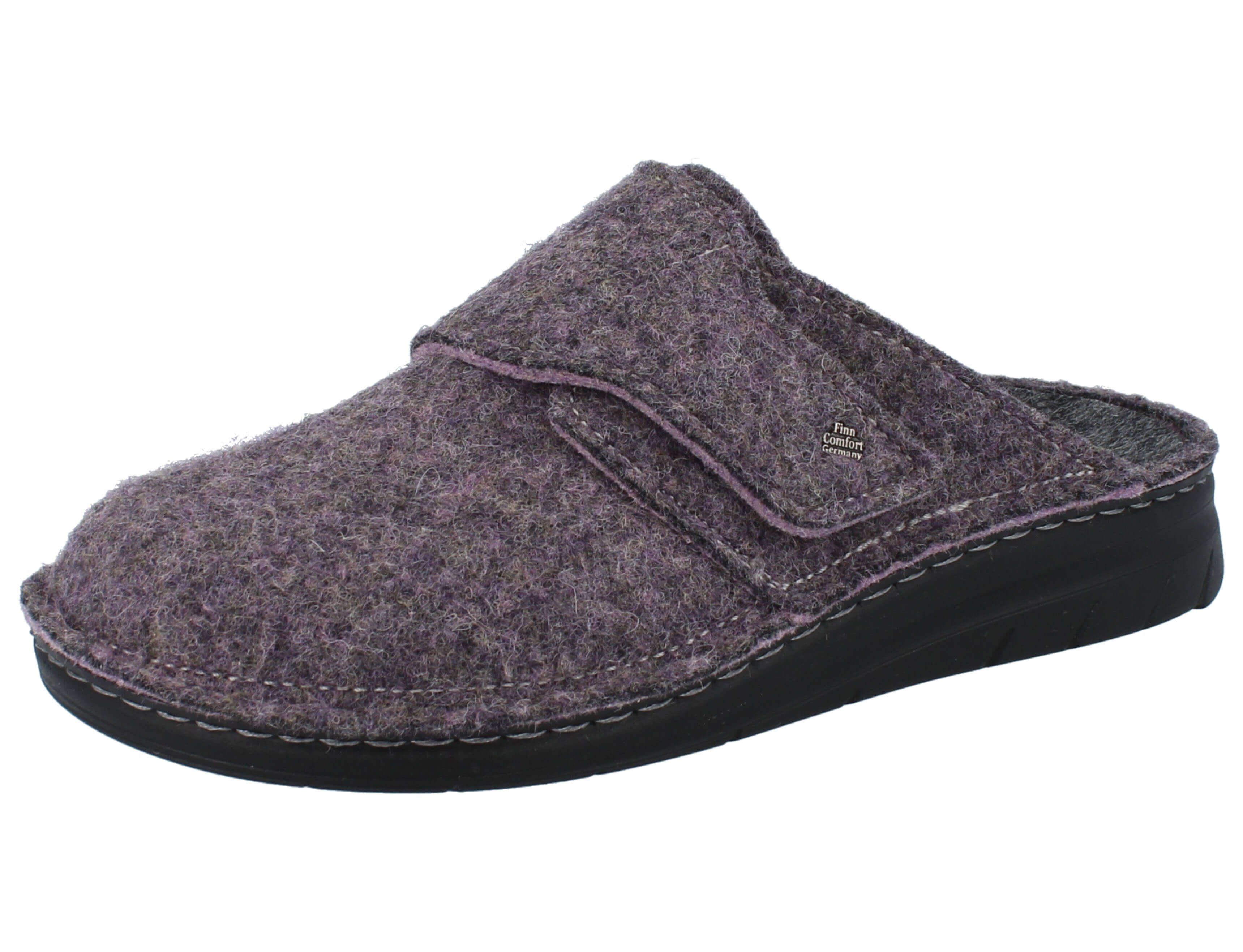 Finn Comfort FINN COMFORT Zams Damen Hausschuhe Clog lila Filz - Größe: 42 Clog Wechselfußbett