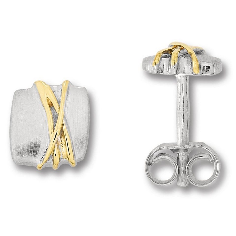 ONE ELEMENT Paar Ohrstecker Ohrringe Ohrstecker aus 925 Silber, Damen  Silber Schmuck, Breite : 6,90 mm - Höhe : 7,70 mm