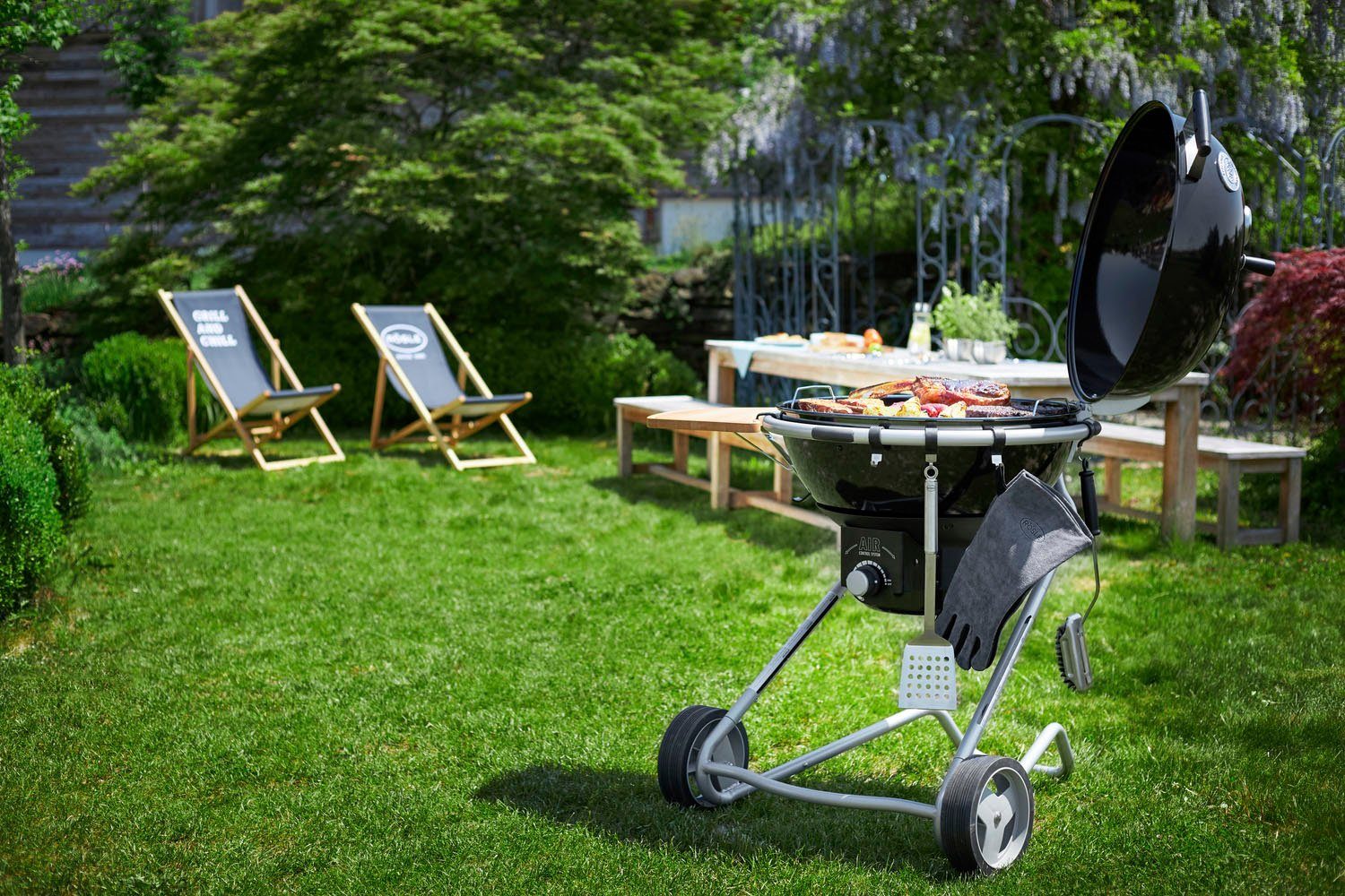 RÖSLE Grillbesteckhaken No.1, 25024, Edelstahl 18/10, (5-St), für RÖSLE Kugelgrill No.1 F50/F60/F50 AIR/F60 AIR/G60, Silikon