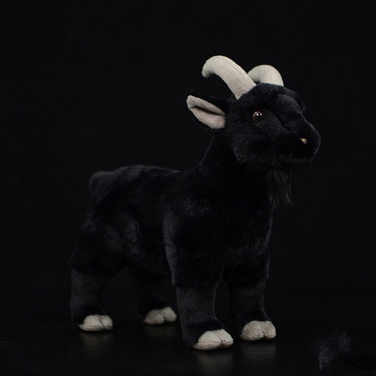 Tinisu Plüschfigur Schwarze Ziege Kuscheltier 30 cm – Niedliches Plüschtier Stofftier
